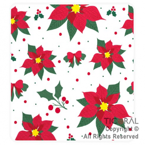 SERVILLETA 33X33 DECORADA NAVIDAD FLOR x 20